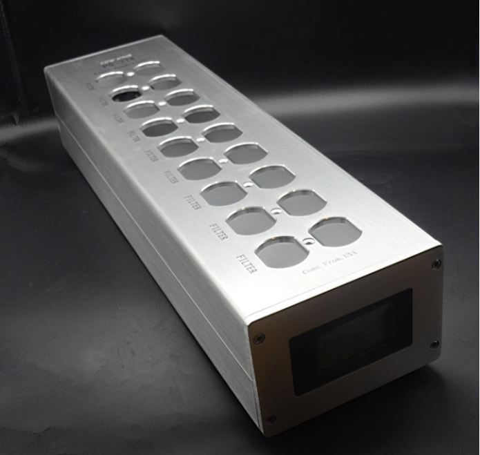 18 bits COW KING aluminum US socket shell empty chassis American standard socket shell audio socket with meter