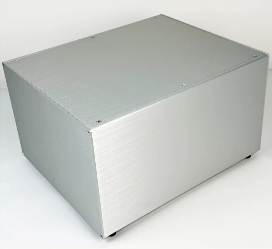Silver full aluminum amplifier chassis Preamplifier case AMP Enclosure power supply DIY box 300*205*266mm