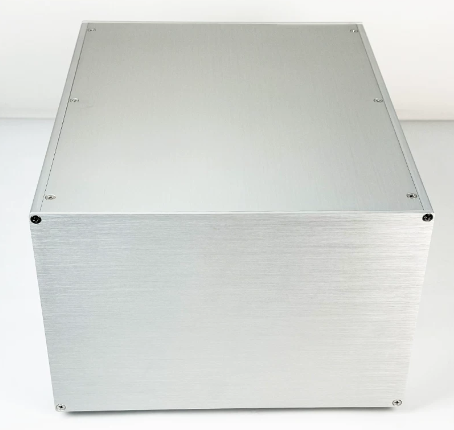 Silver full aluminum amplifier chassis Preamplifier case AMP Enclosure power supply DIY box 300*205*266mm