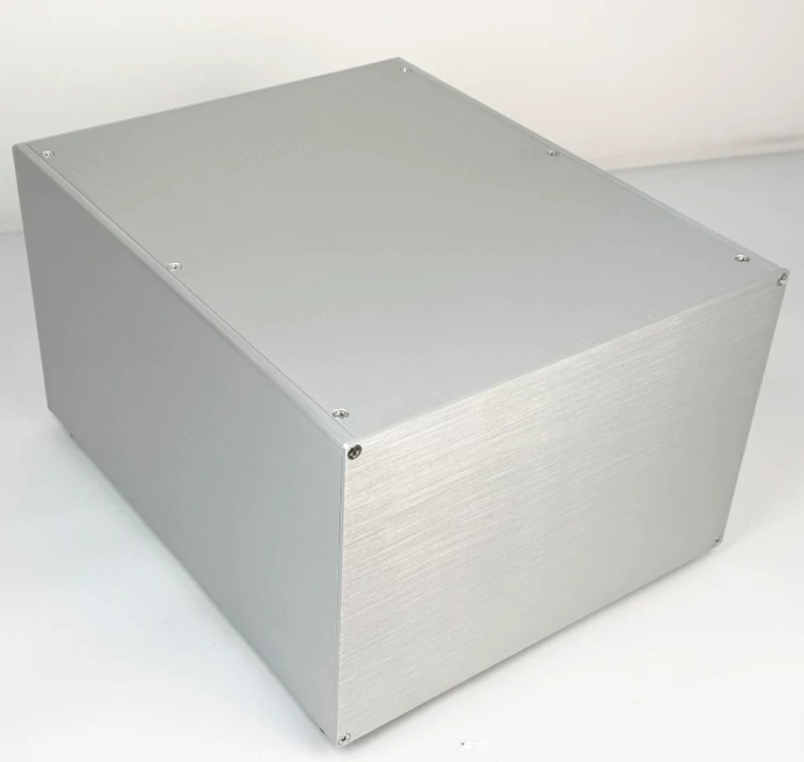 Silver full aluminum amplifier chassis Preamplifier case AMP Enclosure power supply DIY box 300*205*266mm