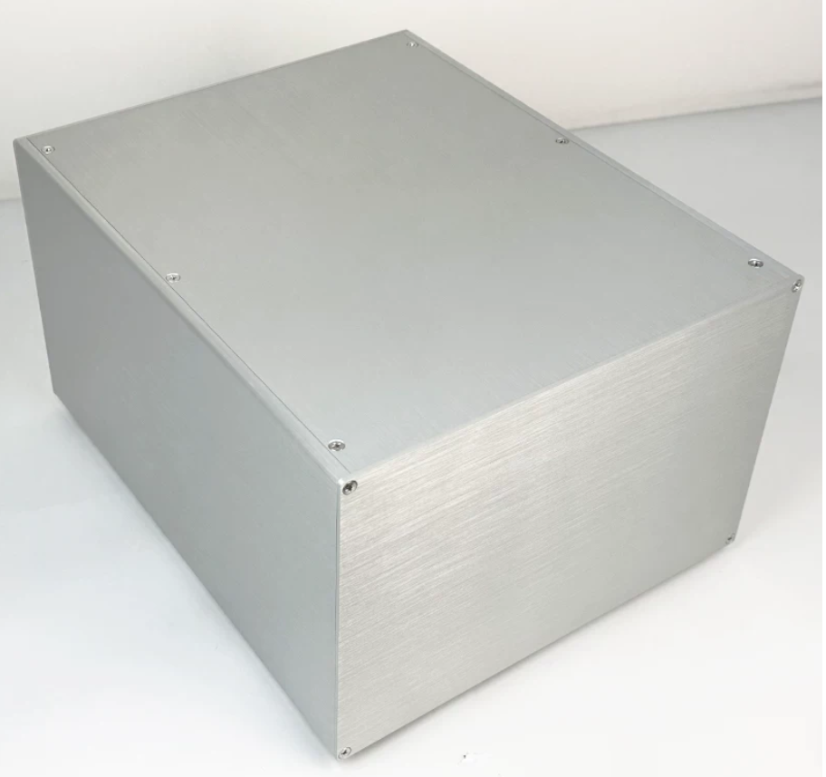 Silver full aluminum amplifier chassis Preamplifier case AMP Enclosure power supply DIY box 300*205*266mm