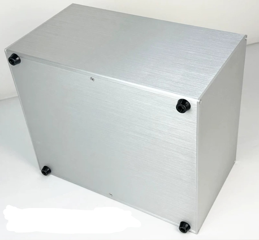 Silver full aluminum amplifier chassis Preamplifier case AMP Enclosure power supply DIY box 300*205*266mm