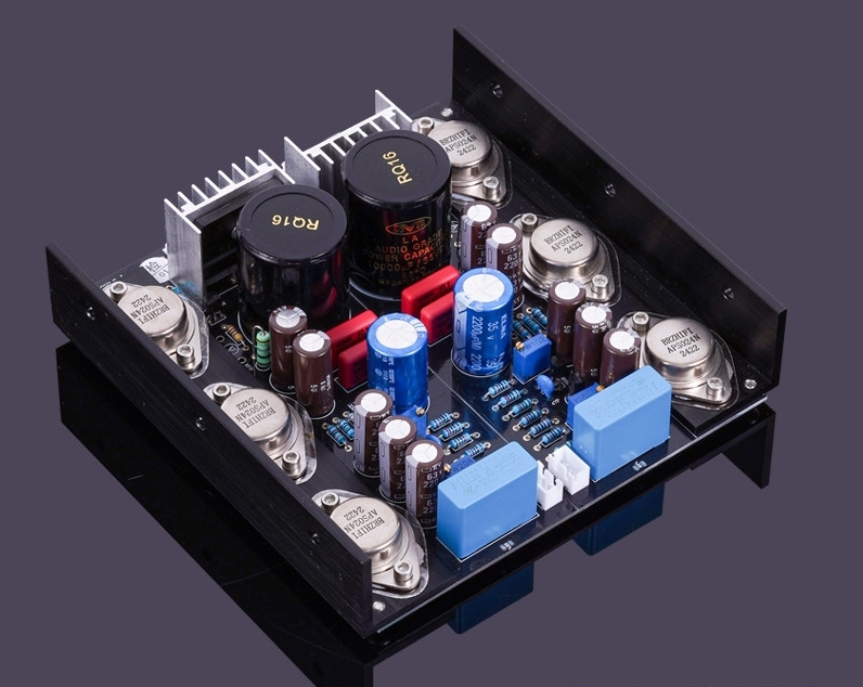 HD1969 Single-ended Class A HIFI DIY 10W+10W stereo amplifier board with Thermal conductivity angle aluminum