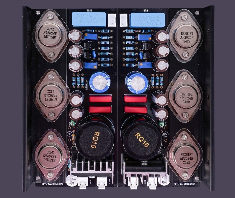 HD1969 Single-ended Class A HIFI DIY 10W+10W stereo amplifier board with Thermal conductivity angle aluminum