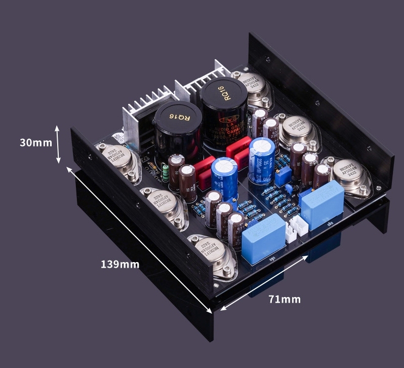 HD1969 Single-ended Class A HIFI DIY 10W+10W stereo amplifier board with Thermal conductivity angle aluminum