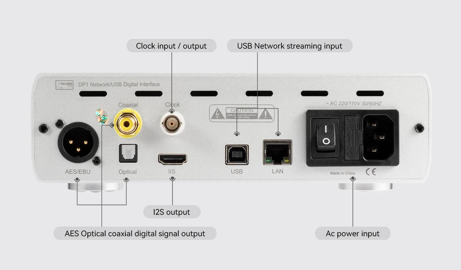 YULONG DP1 Network streaming machine USB digital interface HD music DSD1024 digital signal processing