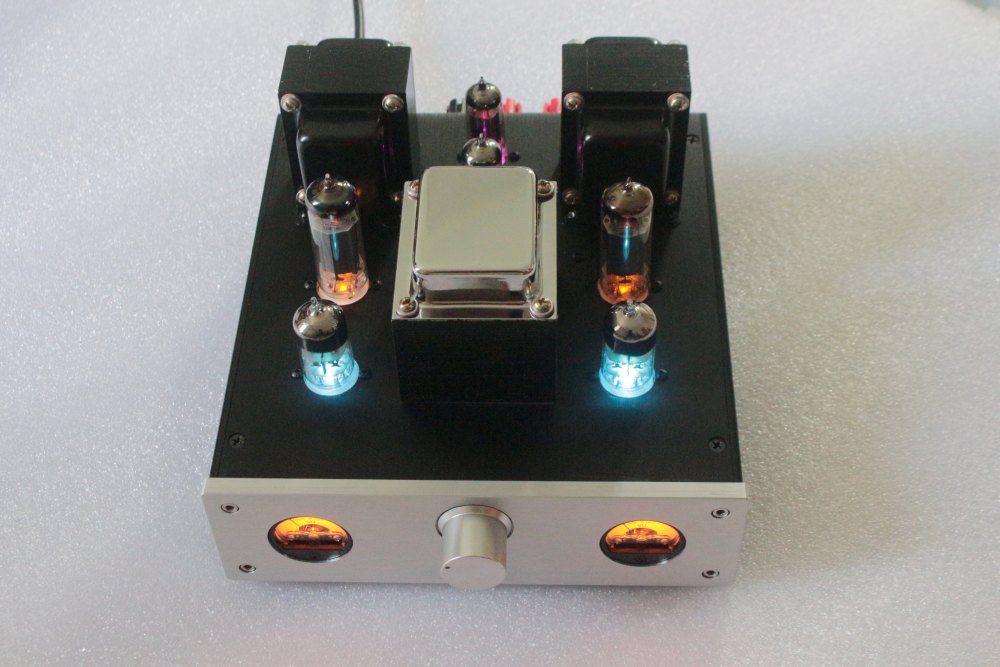 6P14+6N3 HIFI DIY single-ended 4.5W*2 stereo tube amplifier with VU meter