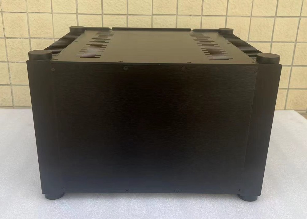 Black HIFI DIY full aluminum class A power amplifier chassis Amp case 450*300*426mm