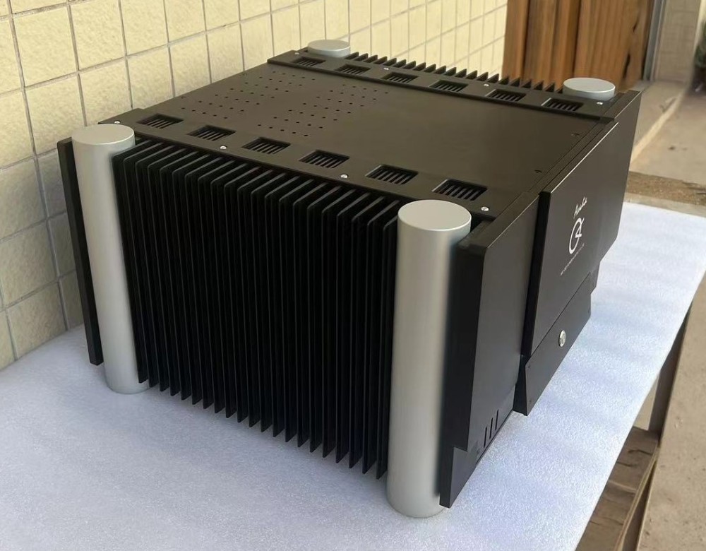 Black HIFI DIY full aluminum class A power amplifier chassis Amp case 500*300*476mm