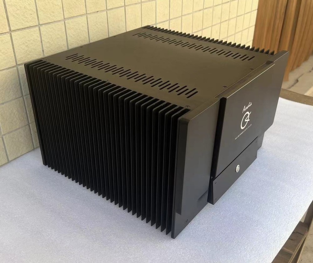 Black HIFI DIY full aluminum class A power amplifier chassis Amp case 450*300*426mm