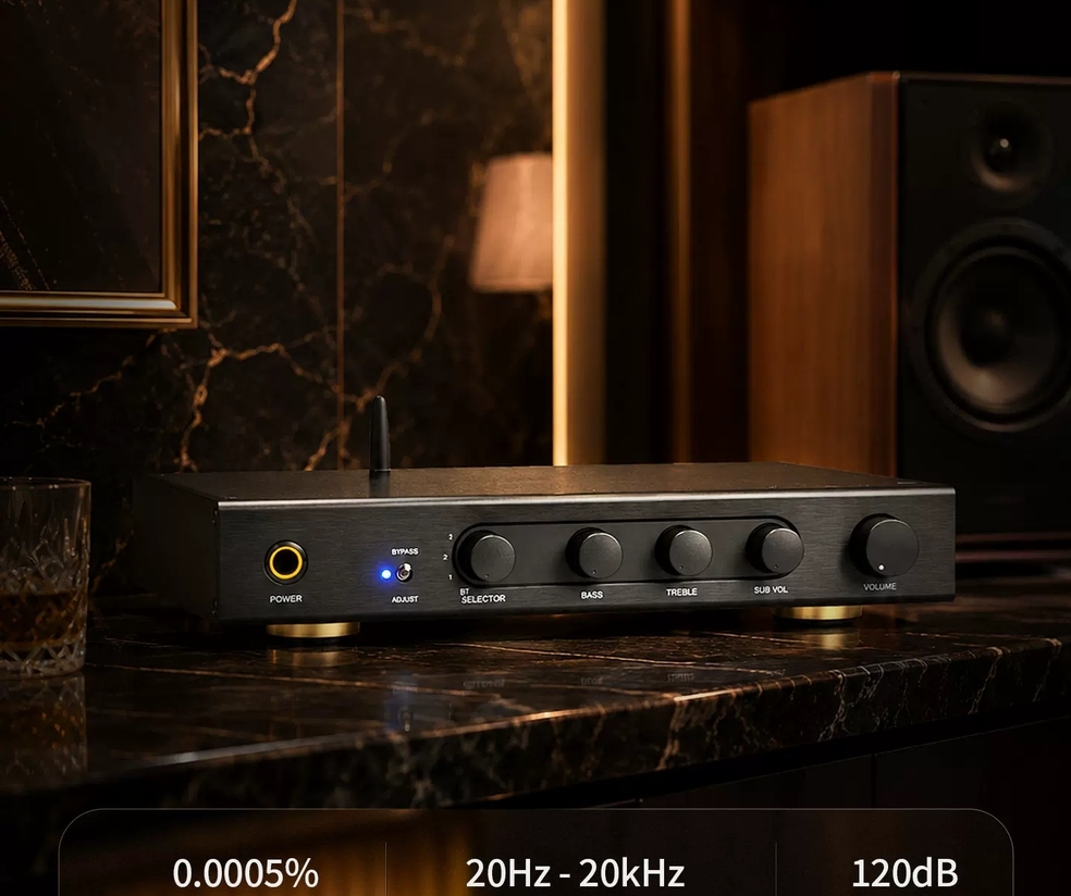 AM2.1 class A hifi Tone Bluetooth 5.4 preamplifier Ultra low distortion