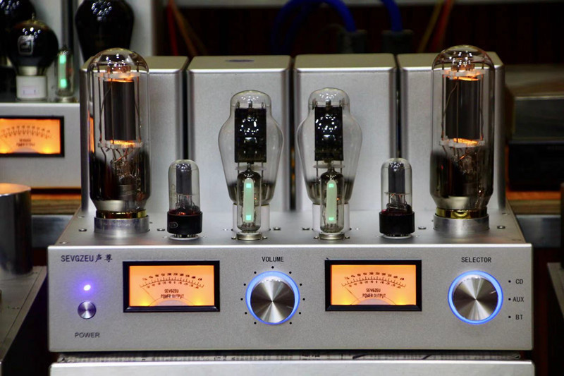AK-845 HiFi Dual power transformer 300B push 845 single ended Class A 25W*2 electronic tube amplifier with VU meter