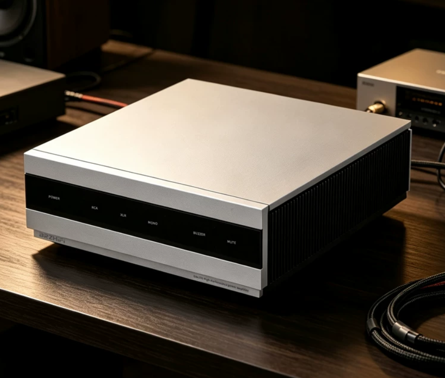 GaN200 Ultra-Low Distortion class A Gallium Nitride Power Amplifier 200W+200W Bridgeable amplifier