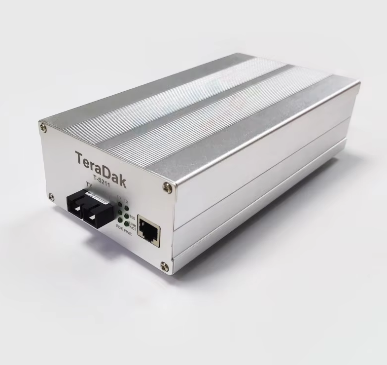 TS211 Gigabit Optical Transceiver Linear DC Power Supply OCXO TCXO Single Mode Single Fiber 15/25KM Multimode Dual Fiber 2KM