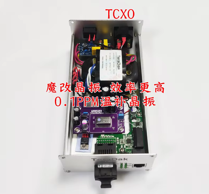 TS211 Gigabit Optical Transceiver Linear DC Power Supply OCXO TCXO Single Mode Single Fiber 15/25KM Multimode Dual Fiber 2KM