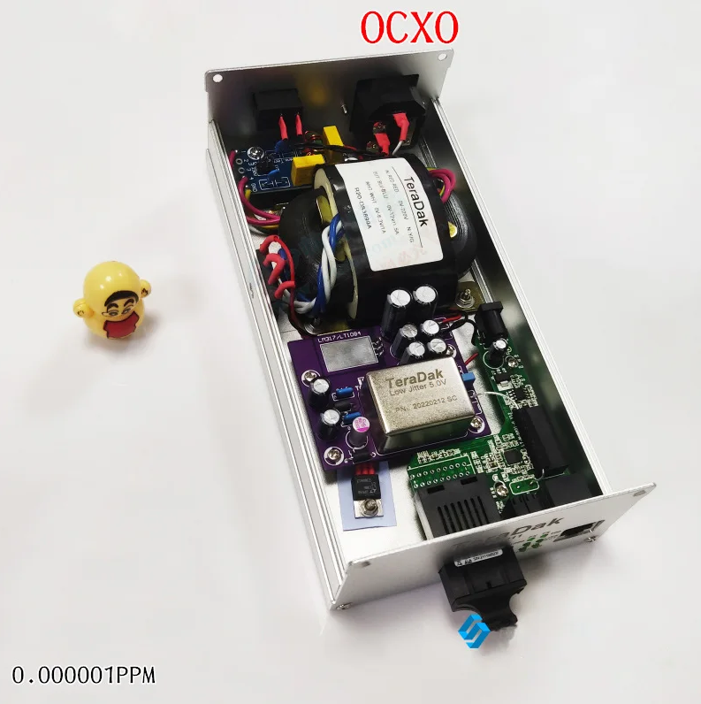 TS211 Gigabit Optical Transceiver Linear DC Power Supply OCXO TCXO Single Mode Single Fiber 15/25KM Multimode Dual Fiber 2KM