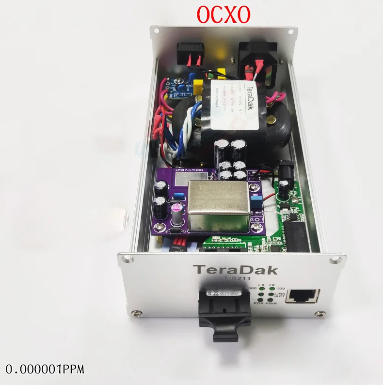 TS211 Gigabit Optical Transceiver Linear DC Power Supply OCXO TCXO Single Mode Single Fiber 15/25KM Multimode Dual Fiber 2KM