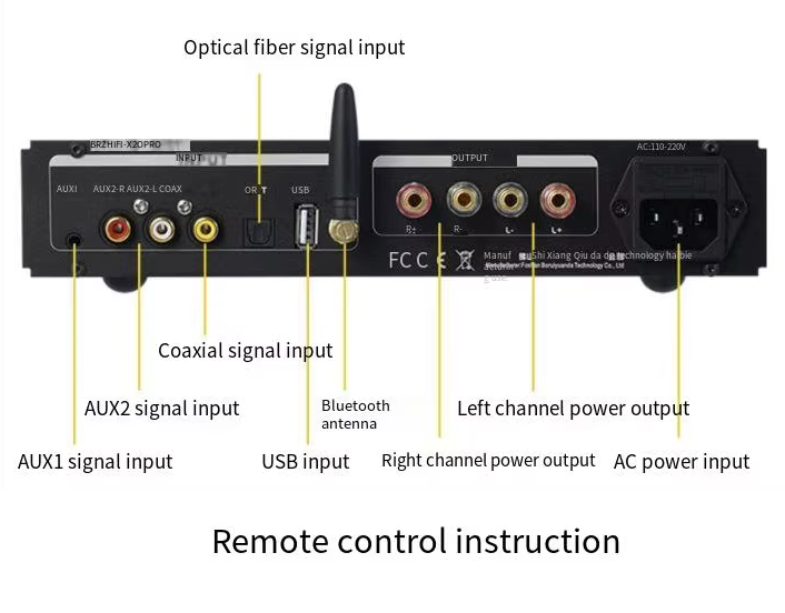 Weiliang high-end X20-PRO Bluetooth 6.2 HIFI amplifier dual TPA3255 US ES9039 independent decoding amp 300W*2