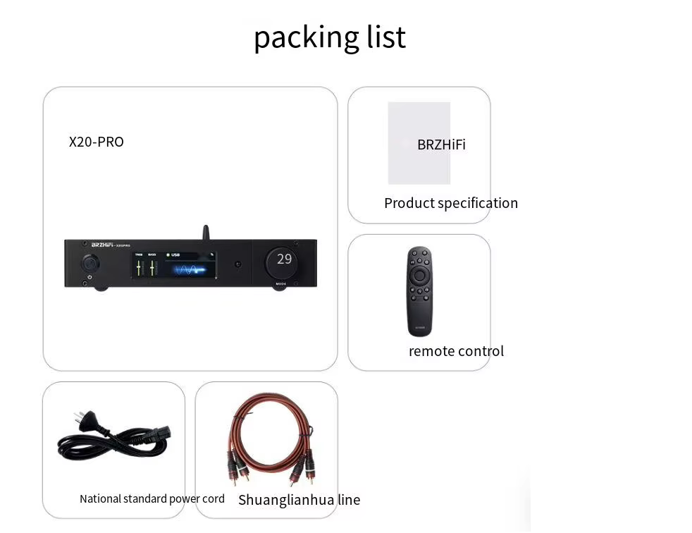 Weiliang high-end X20-PRO Bluetooth 6.2 HIFI amplifier dual TPA3255 US ES9039 independent decoding amp 300W*2