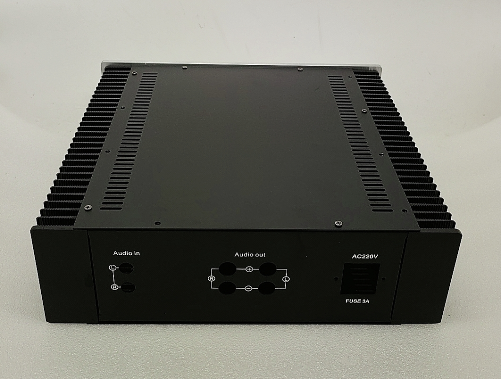 Q3 aluminum front panel + iron boday amplifier chassis Preamp Class A External radiator AMP Enclosure case  DIY box (320*100*300mm)