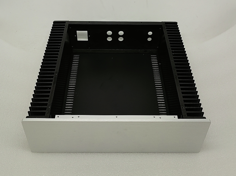 Q3 aluminum front panel + iron boday amplifier chassis Preamp Class A External radiator AMP Enclosure case  DIY box (320*100*300mm)