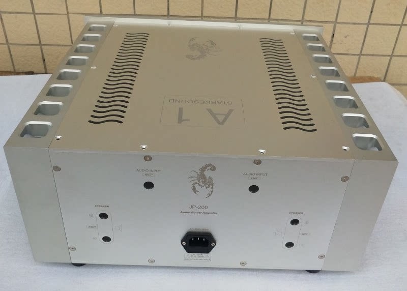 Imitation StarkeSound all aluminum Class A amplifier chassis silver HIFI DIY amp case with heatsink