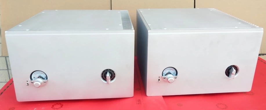 Silver NAGRA Single channel split all aluminum amplifier chassis HIFI DIY amp case