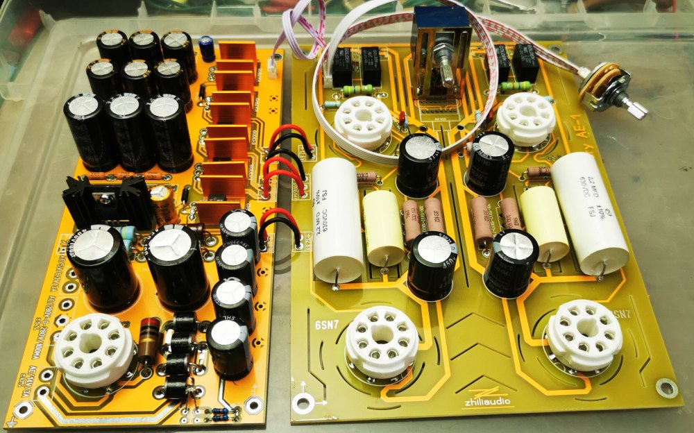 Finished A99 HIFI DIY stereo tube preamplifier board（without tubes）Refer to the Cary circuit
