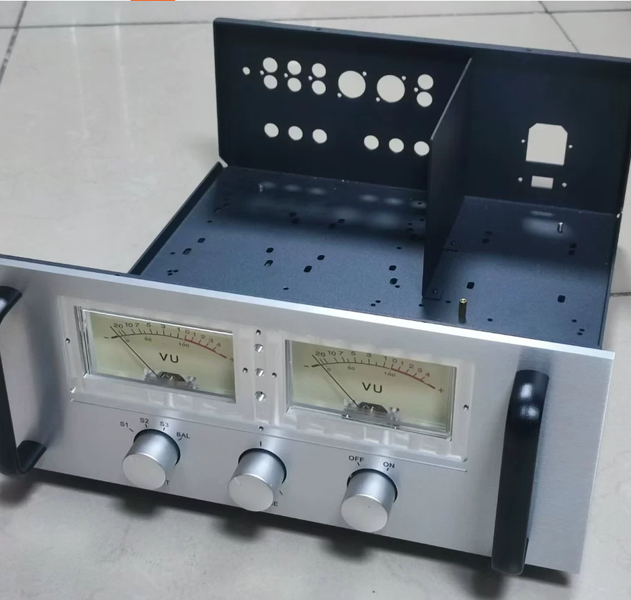 AN M2 Compatible AN P1 P2 KIT-4 Audio Enclosure  Aluminum Amplifier Chassis VU Meter Tube Pream DIY Case  390x330x150mm
