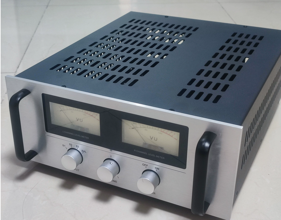 AN M2 Compatible AN P1 P2 KIT-4 Audio Enclosure  Aluminum Amplifier Chassis VU Meter Tube Pream DIY Case  390x330x150mm