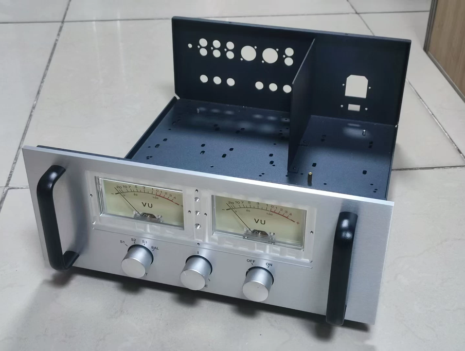 AN M2 Compatible AN P1 P2 KIT-4 Audio Enclosure  Aluminum Amplifier Chassis VU Meter Tube Pream DIY Case  390x330x150mm