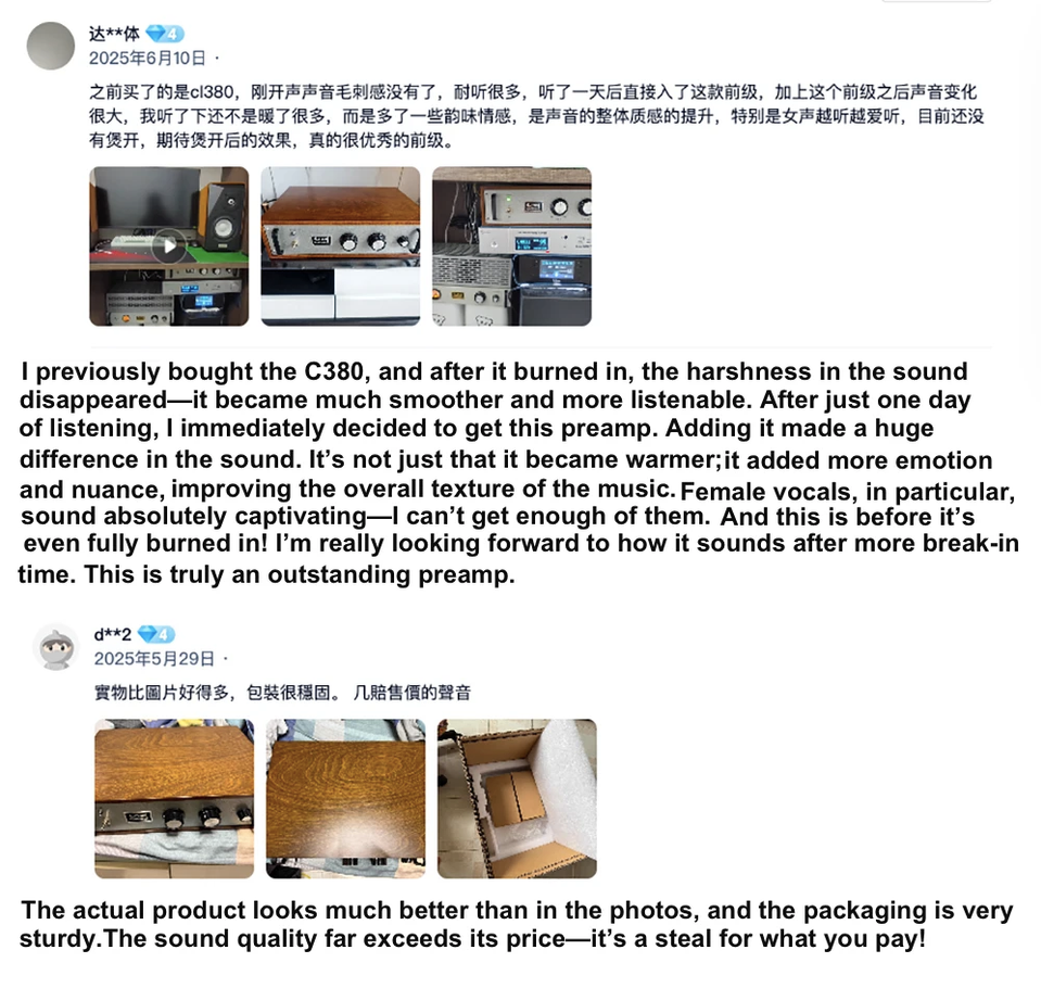 Directly Heated Tube (DHT) Preamplifier​​ Permalloy Input Transformer​​ Nanocrystalline Output BAL Balanced Input & Output​​