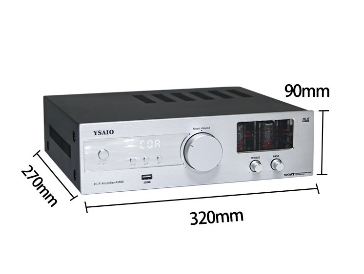 YSAM80 HiFi 150W*2 Electronic tube transistor combined with power amplifier with BT and remote control