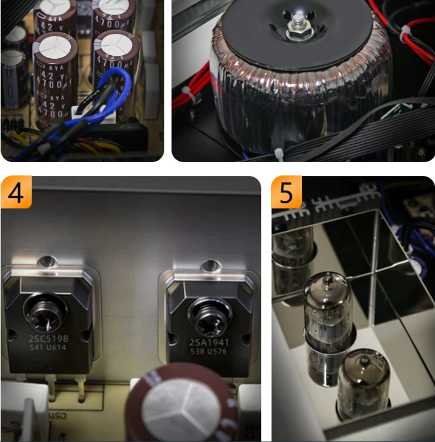 YSAM80 HiFi 150W*2 Electronic tube transistor combined with power amplifier with BT and remote control