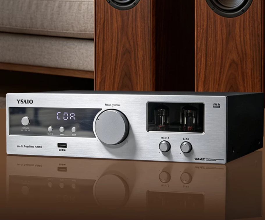 YSAM80 HiFi 150W*2 Electronic tube transistor combined with power amplifier with BT and remote control