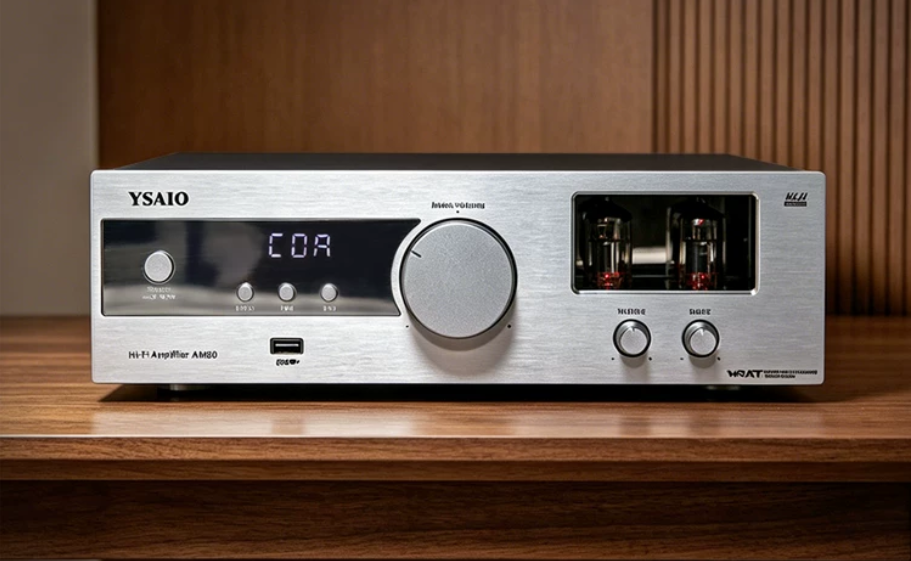 YSAM80 HiFi 150W*2 Electronic tube transistor combined with power amplifier with BT and remote control