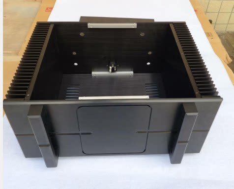 Bryston full aluminum alloy Class A amplifier chassis black HIFI DIY box with heatsink