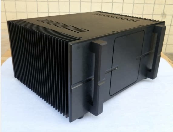 Bryston full aluminum alloy Class A amplifier chassis black HIFI DIY box with heatsink