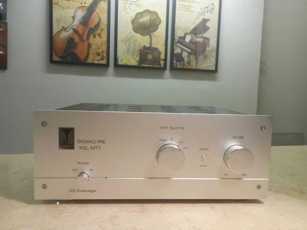 Finished kondo m77 Audiophile HIFI DIY stereo tube preamplifier with electronic tube Phono amplifier mm function