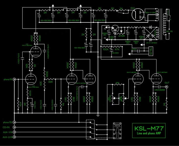 Finished kondo m77 Audiophile HIFI DIY stereo tube preamplifier with electronic tube Phono amplifier mm function