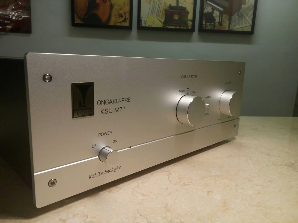 Finished kondo m77 Audiophile HIFI DIY stereo tube preamplifier with electronic tube Phono amplifier mm function