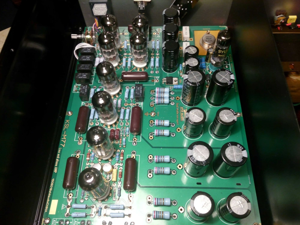 Finished kondo m77 Audiophile HIFI DIY stereo tube preamplifier with electronic tube Phono amplifier mm function