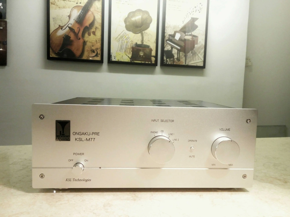 Finished kondo m77 Audiophile HIFI DIY stereo tube preamplifier with electronic tube Phono amplifier mm function