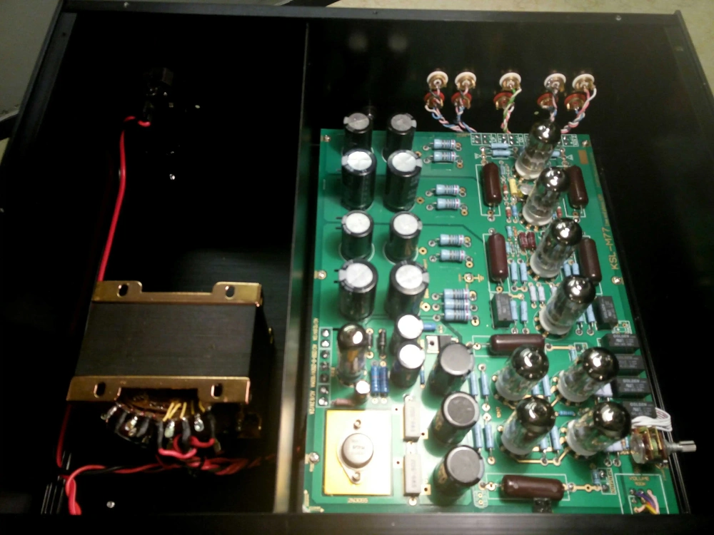 Finished kondo m77 Audiophile HIFI DIY stereo tube preamplifier with electronic tube Phono amplifier mm function