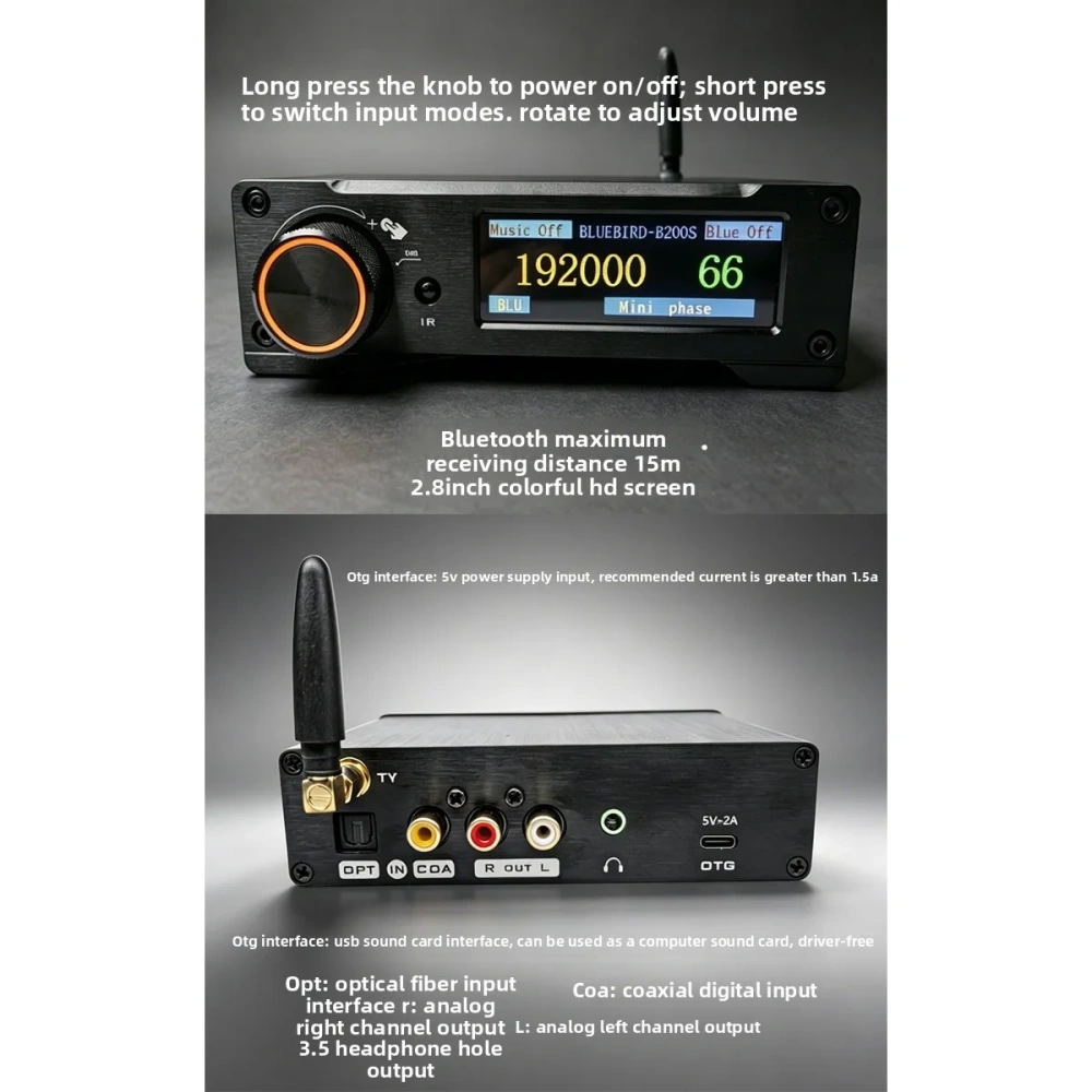 BREEZE 2027 latest Bluebird B200 Bluetooth 6.2 player, single and double ES9039 decoding FET tuning 15 m transmission LDAC