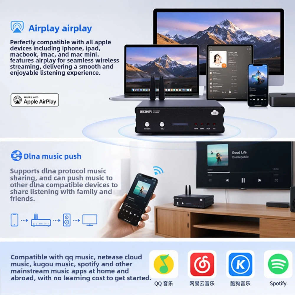 BREEZE 2027 Latest Upgrade Releases Weiliang Audio BRZHIFI ST-200A Streaming Media Player Power amplifier