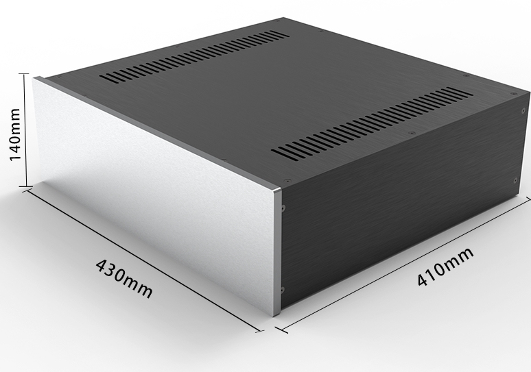 4314 full Aluminum audio Amplifier HIFI DIY Chassis Amp Enclosure HTPC Case  CD Box 430*410*140mm