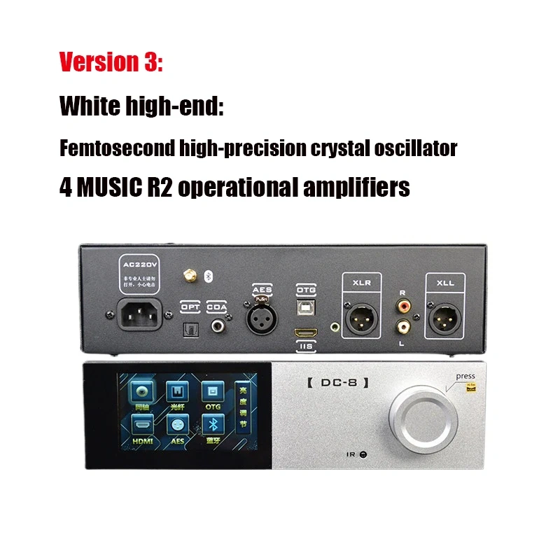 BREEZE 2027 New Bluebird DC-8 Dual ES9068 Fever HIFI Audio Decoder Italian Sound Card Bluetooth 5.3 Linear Power Supply