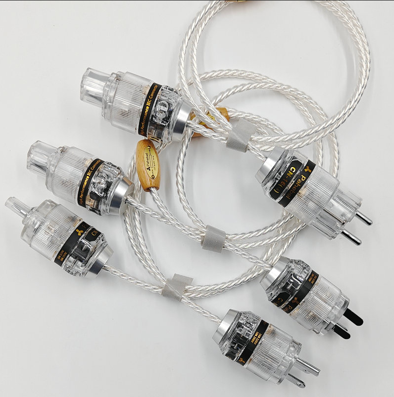 HiFi Audio AC Power Cable Hifi Silvering Teflon American Standard Audio CD Amplifier Amp US Power Cables EU AU Plug Power
