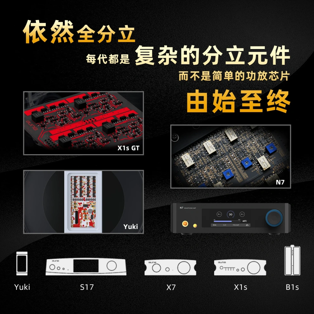 AUNE N7 Class A fully Discrete Headphone Amplifier Headphone Amplifier R2R pre-stage Class A HIFI Fully Balanced Auler